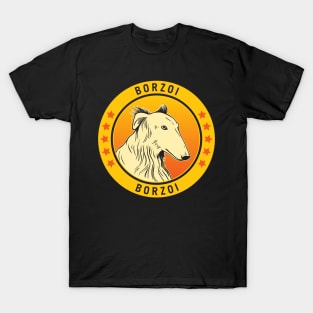 Borzoi Dog Portrait T-Shirt